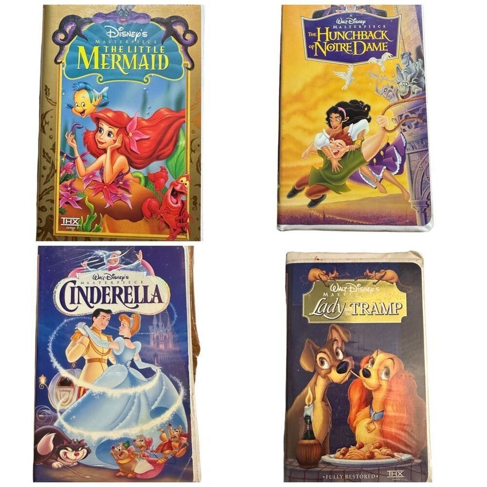Four Vintage Disney World Masterpiece Collection VHS Movies